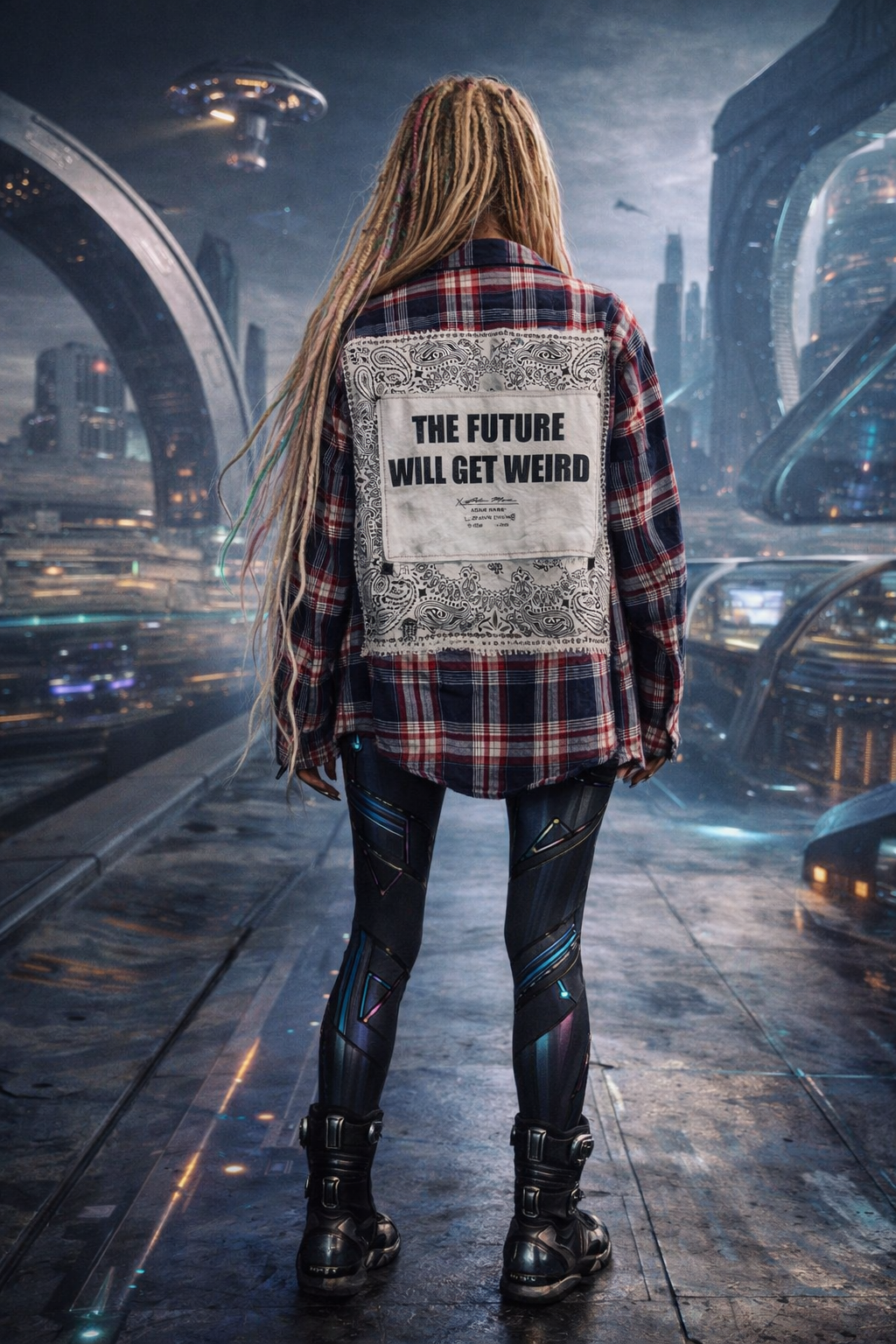“The Future Will Get Weird” Unisex Flannel