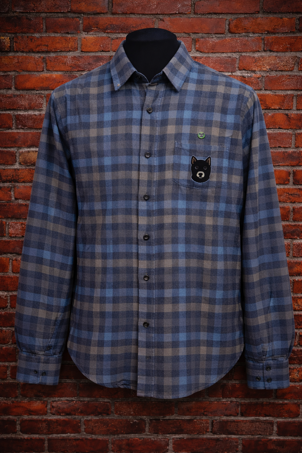 Too Old For This Sh*t Flannel – Upcycled Blue Plaid | Broken Bandit (Unisex S/M)