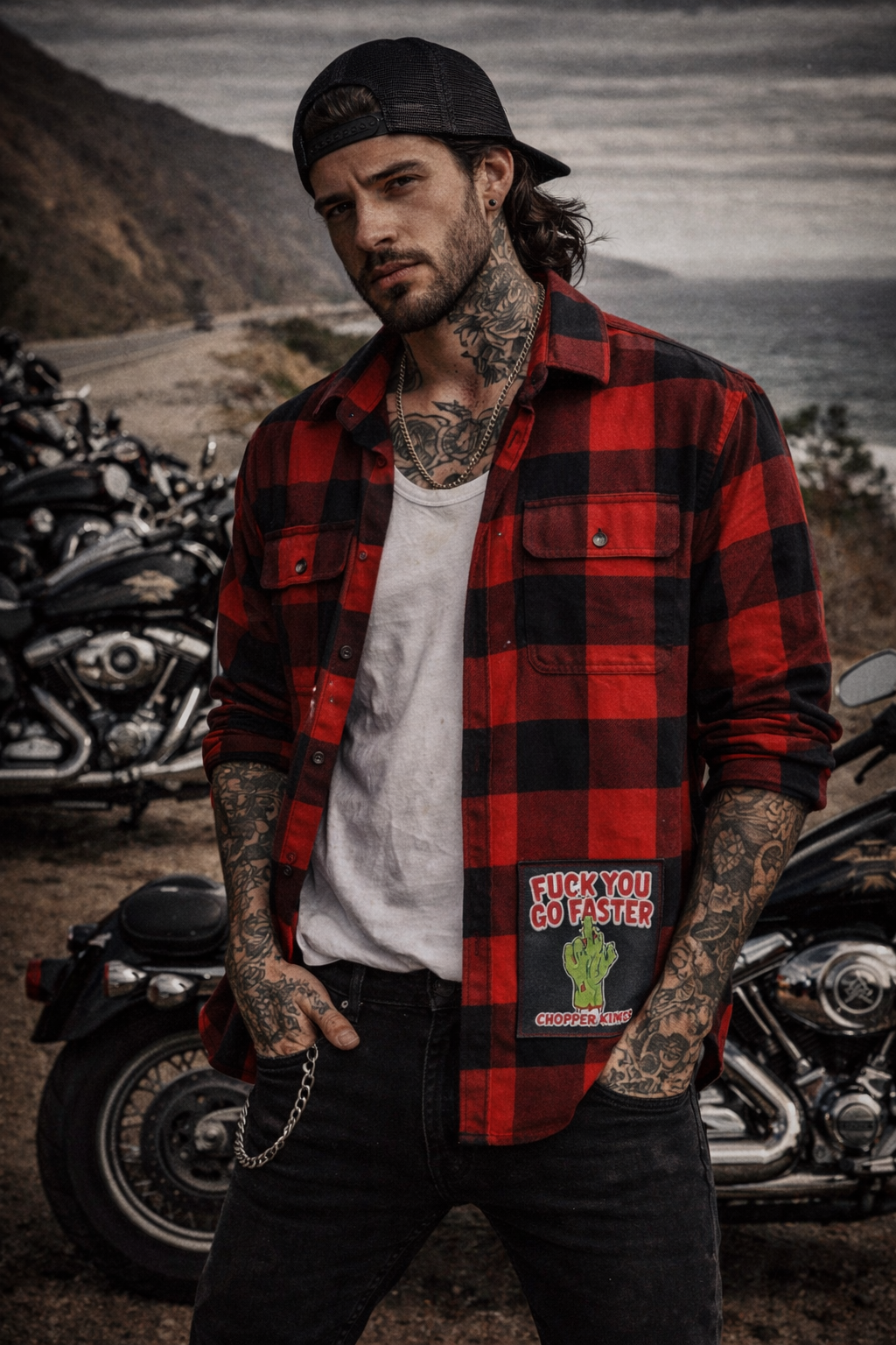 Chopper Kings Go Faster Flannel Unisex