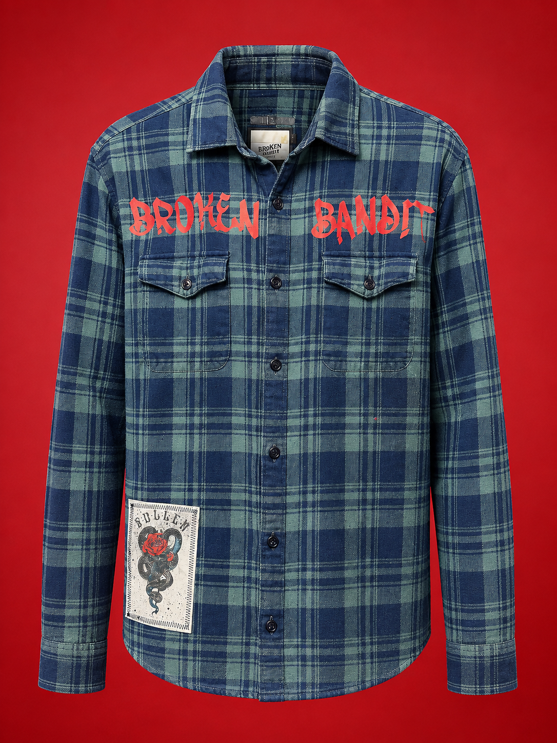 Broken Bandit x Sullen - “Vernon Rose” Vintage Unisex Flannel