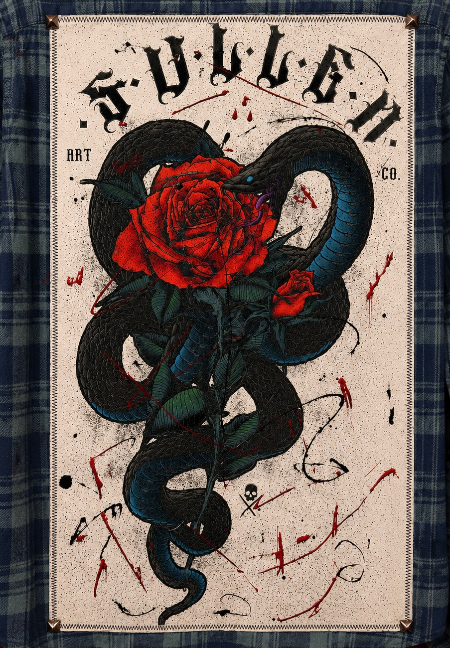 Broken Bandit x Sullen - “Vernon Rose” Vintage Unisex Flannel