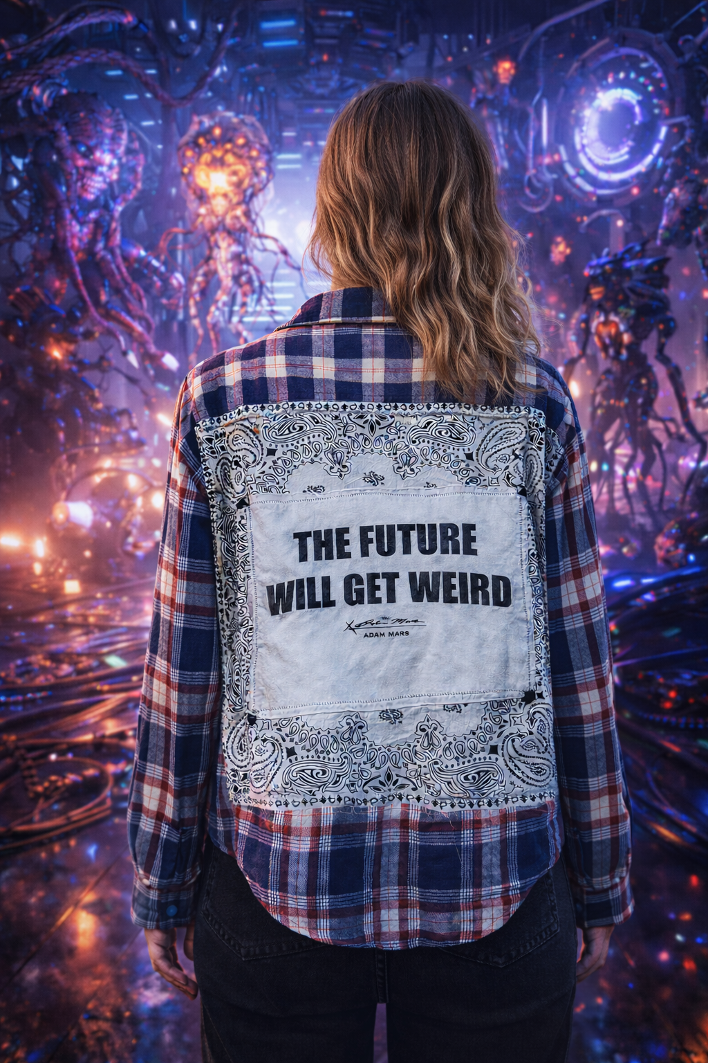 “The Future Will Get Weird” Unisex Flannel