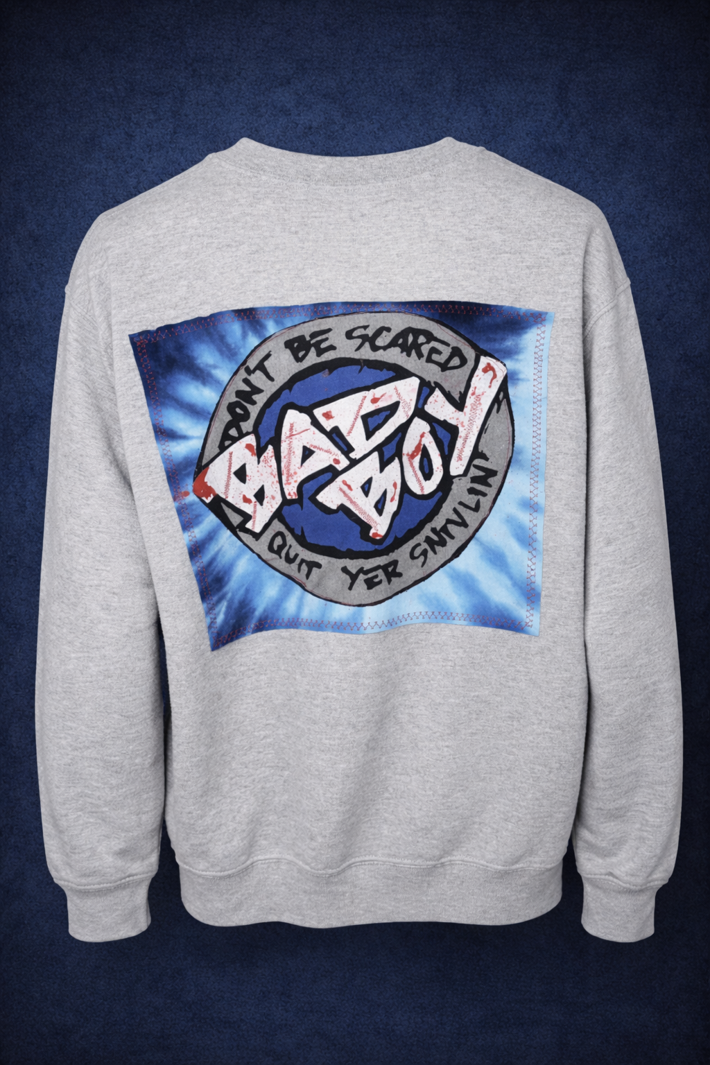 Broken Bandit “Bad Boy Club” Graffiti Crewneck Sweatshirt – Hand Painted Punk Grunge Pullover Size Large