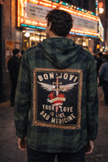 Bad Medicine - Bon Jovi Studded Hooded Flannel