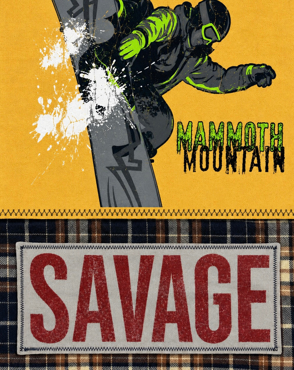 “Savage Shredder” Vintage Mammoth Mountain Upcycled Flannel
