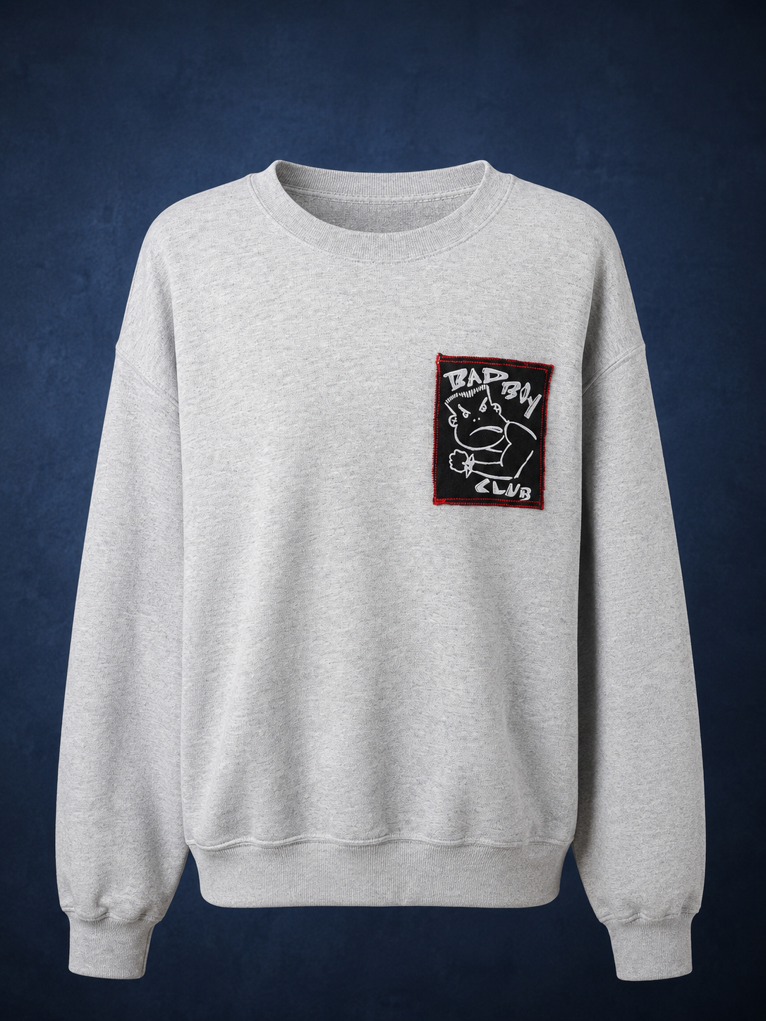 Broken Bandit “Bad Boy Club” Graffiti Crewneck Sweatshirt – Hand Painted Punk Grunge Pullover Size Large