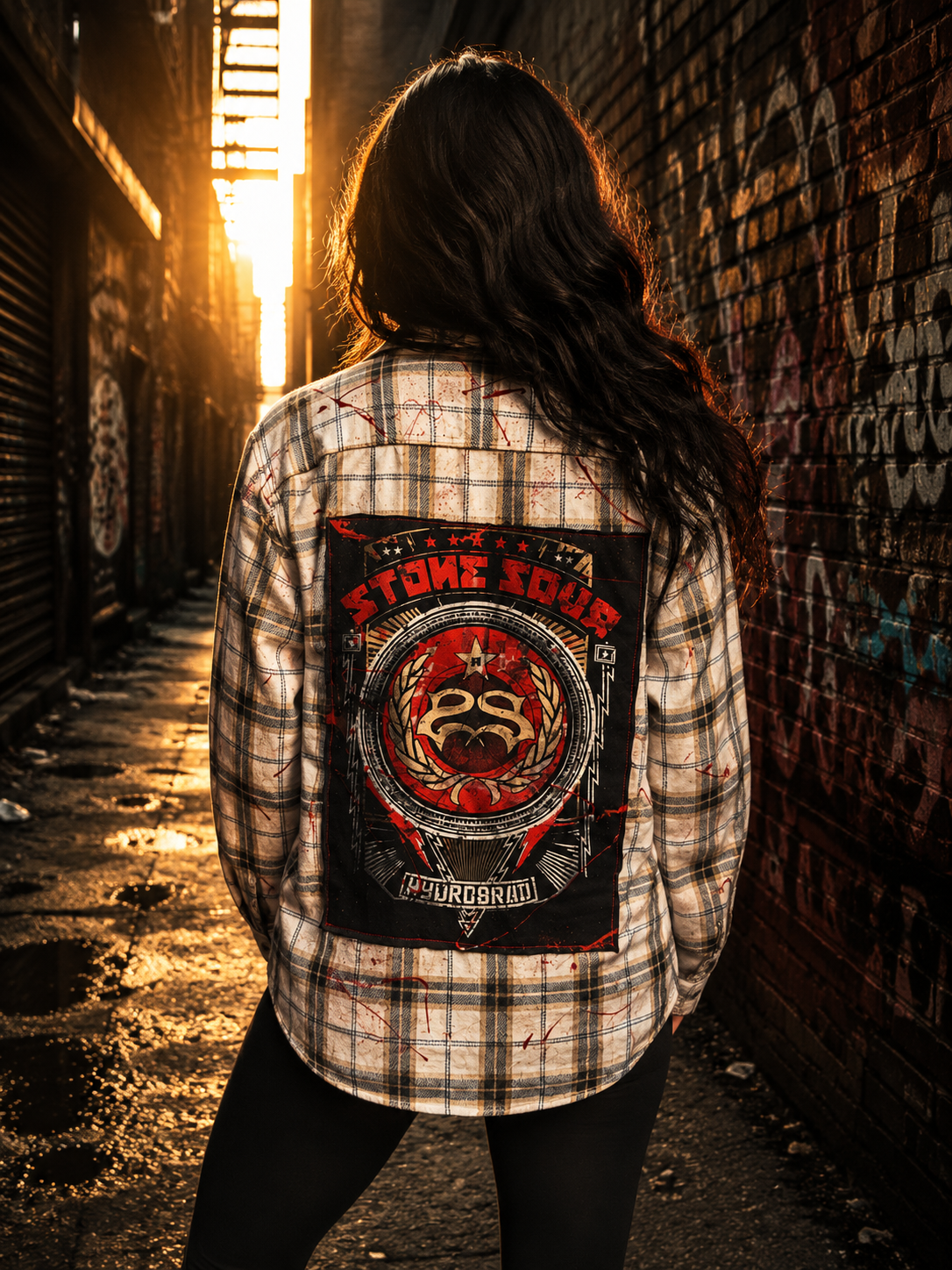 “Scarlet Static” Stone Sour Vintage Unisex Flannel