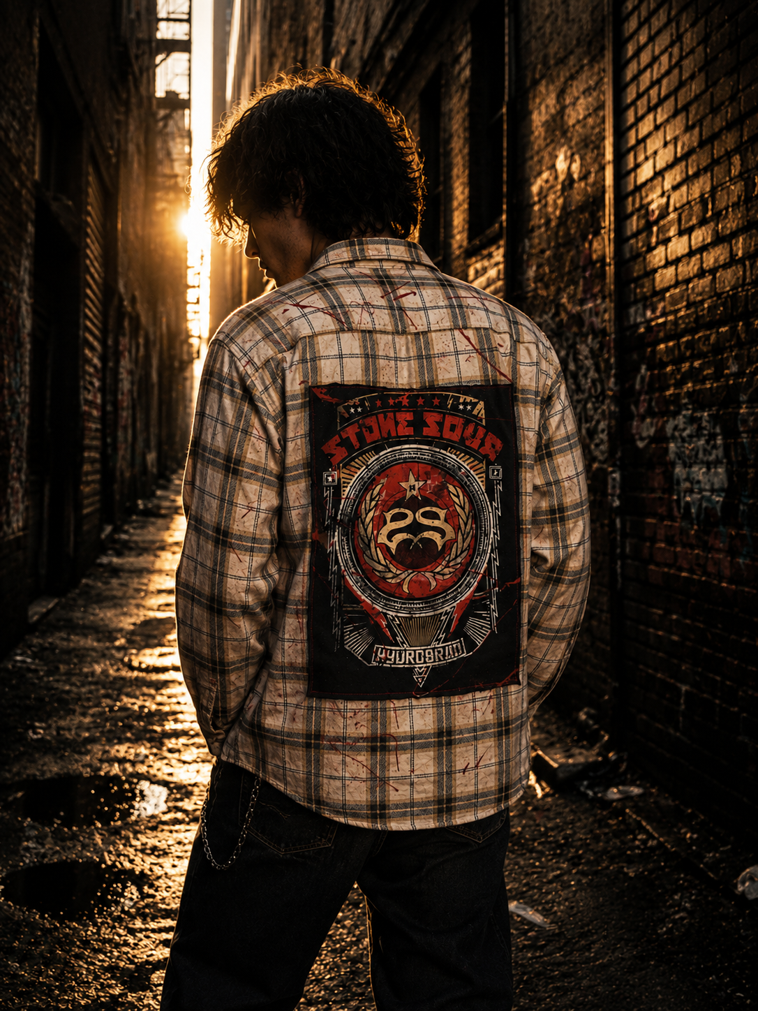 “Scarlet Static” Stone Sour Vintage Unisex Flannel