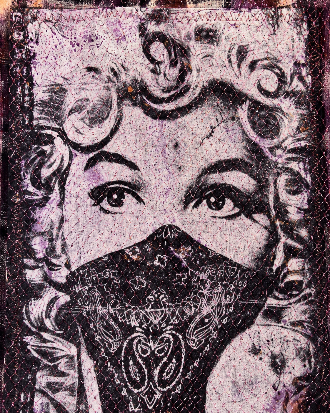 Broken Bandit “Pink Veil Marilyn” Bleached Flannel – Unisex Large