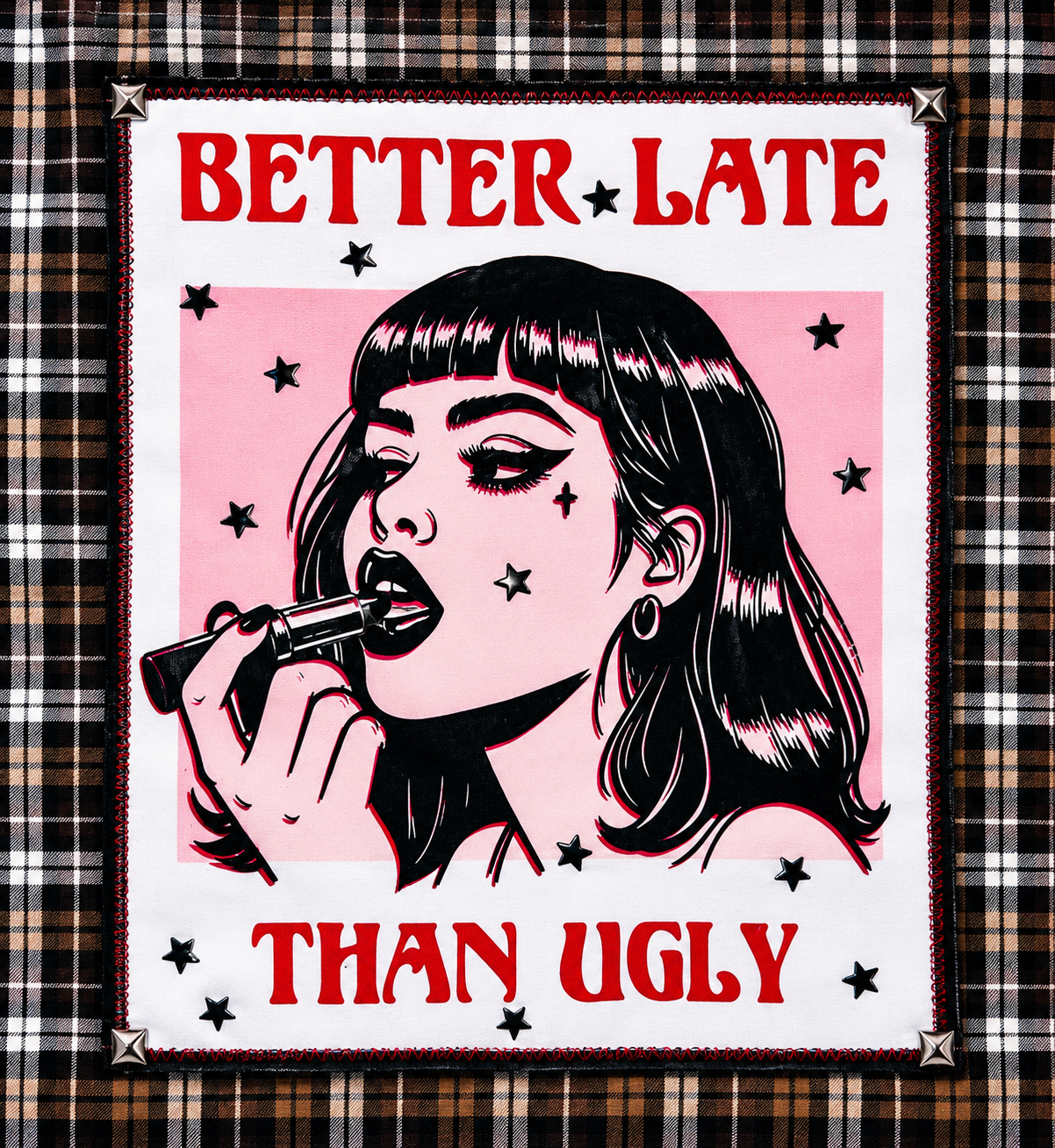 Better Late Than Ugly Upcycled Flannel | XL Unisex Oversized Grunge Couture Shirt