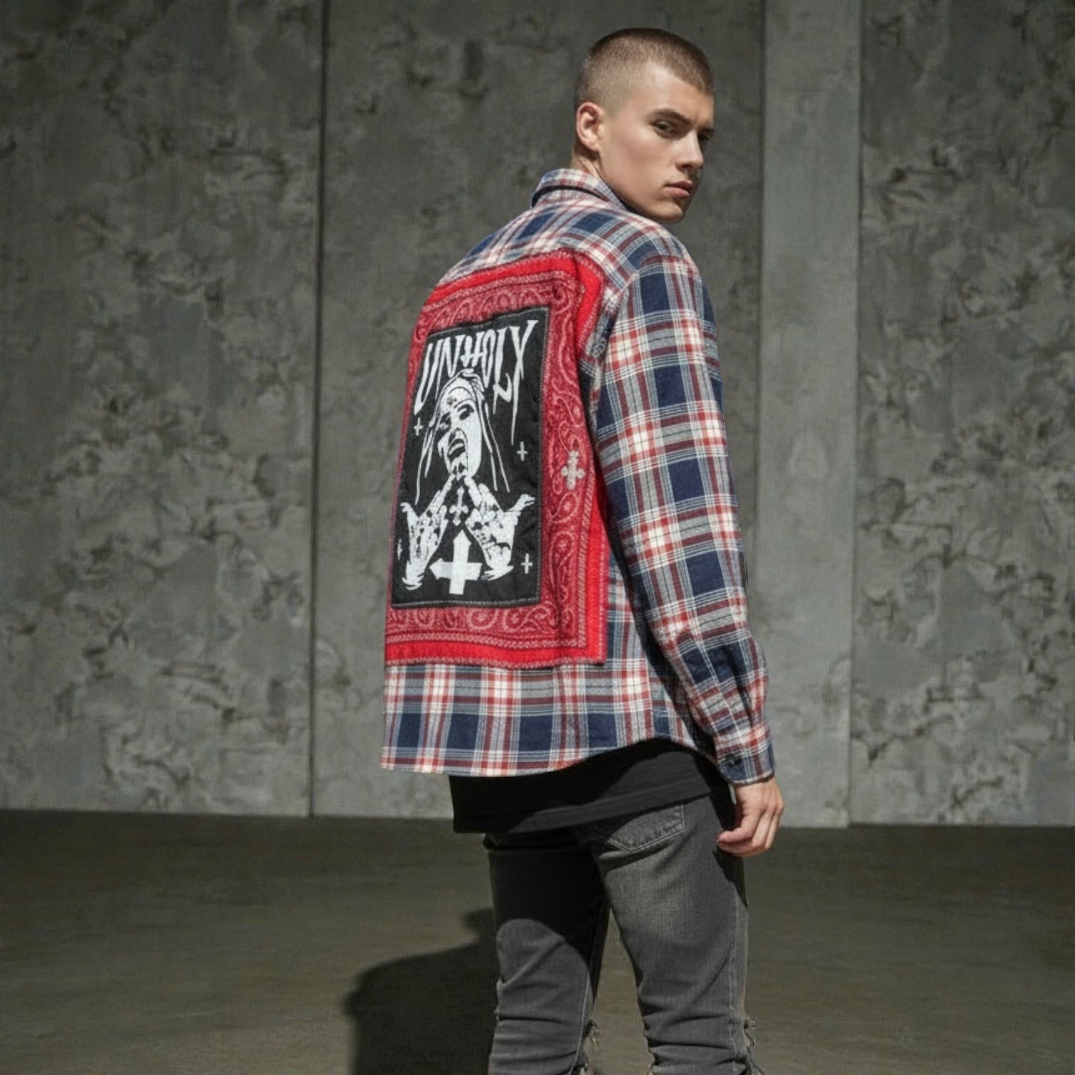 “Unholy Reverence” Unisex Flannel