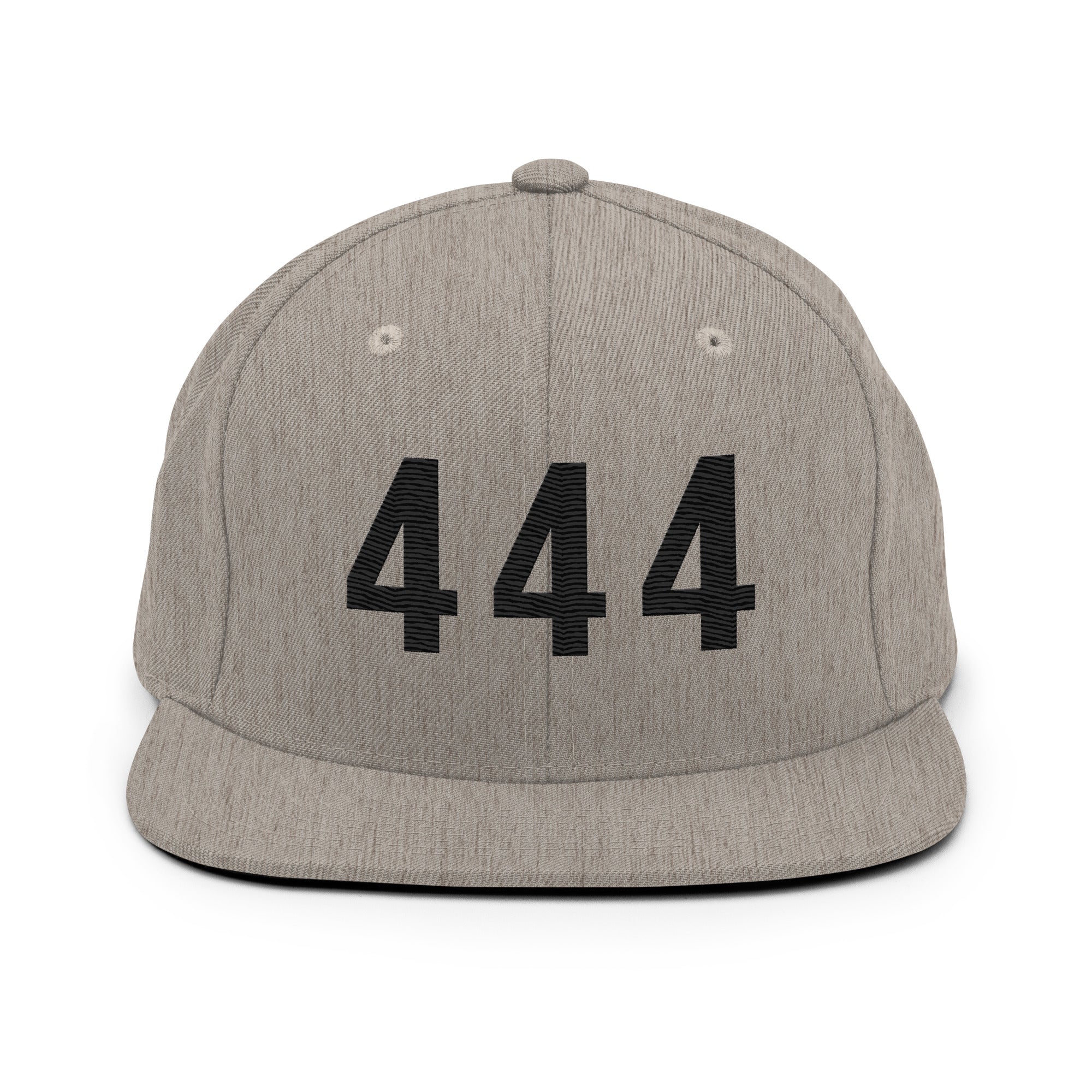Stylish 444 Snapback Hats Multi Colors with a structured design and flat brim in grey fabric.