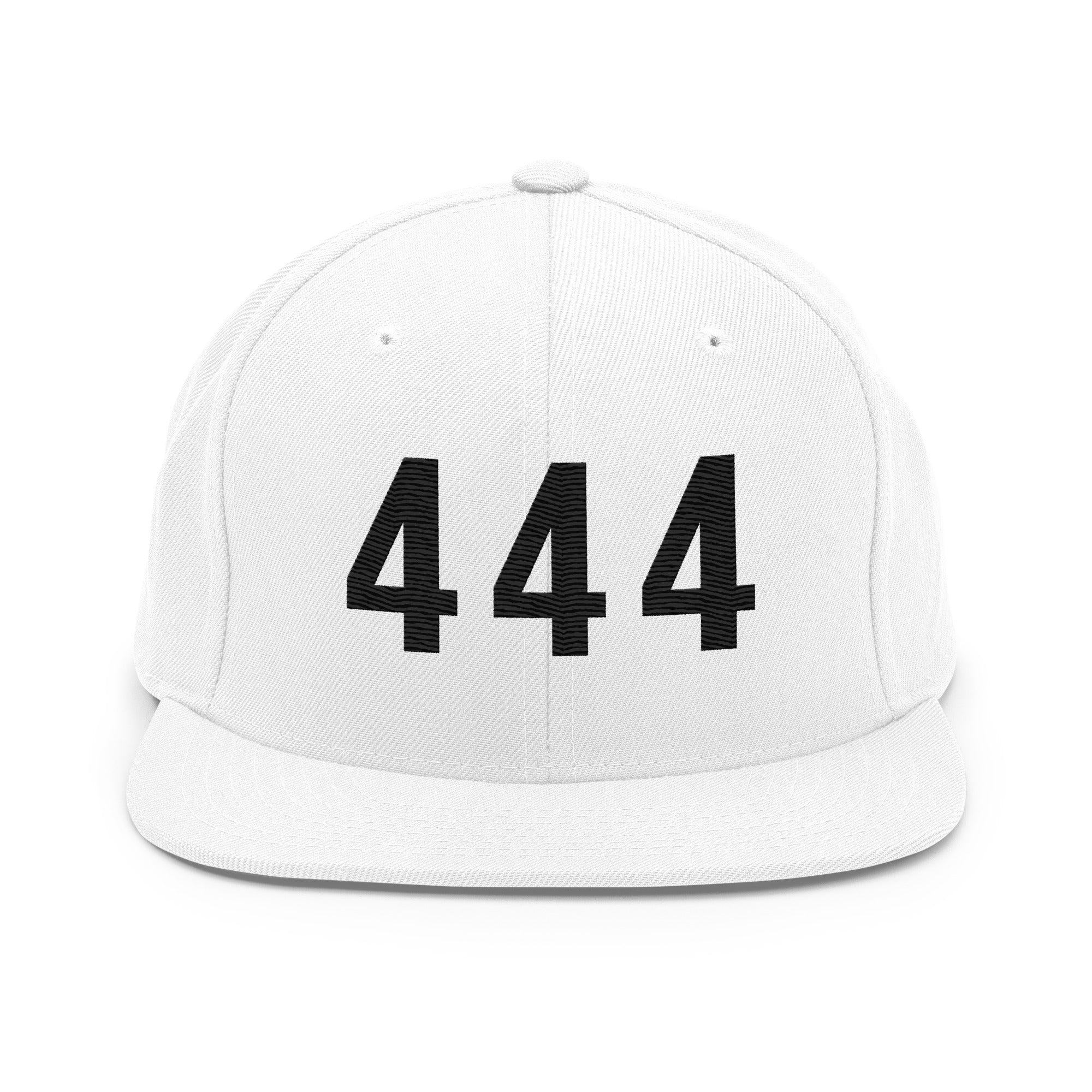 White 444 Snapback Hats Multi Colors featuring a structured design and flat brim.